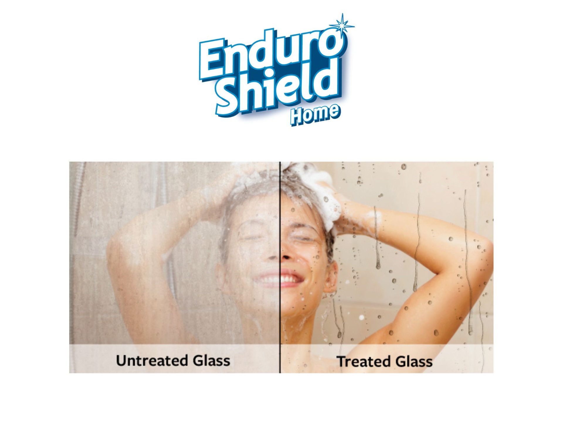 Treating our new glass shower door with EnduroShield 